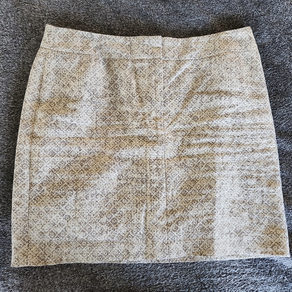 Cream Knee-length Skirt LOFT 14 - Picture 1 of 6